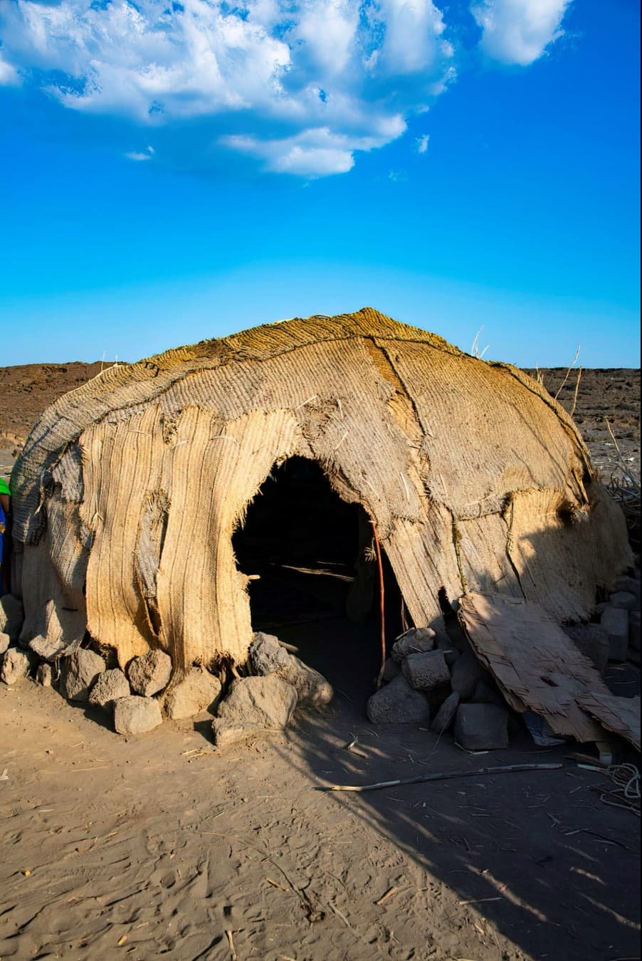Traditional portable Afar home made from woven materials